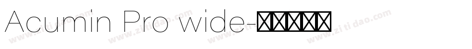Acumin Pro wide字体转换